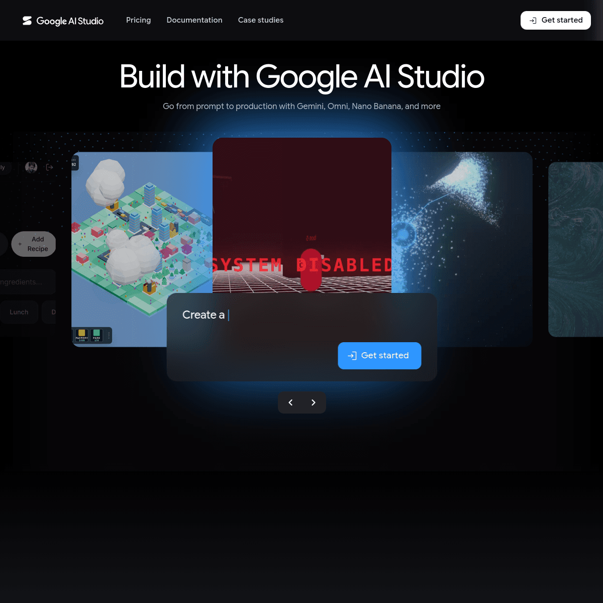 Google AI Studio 网站截图