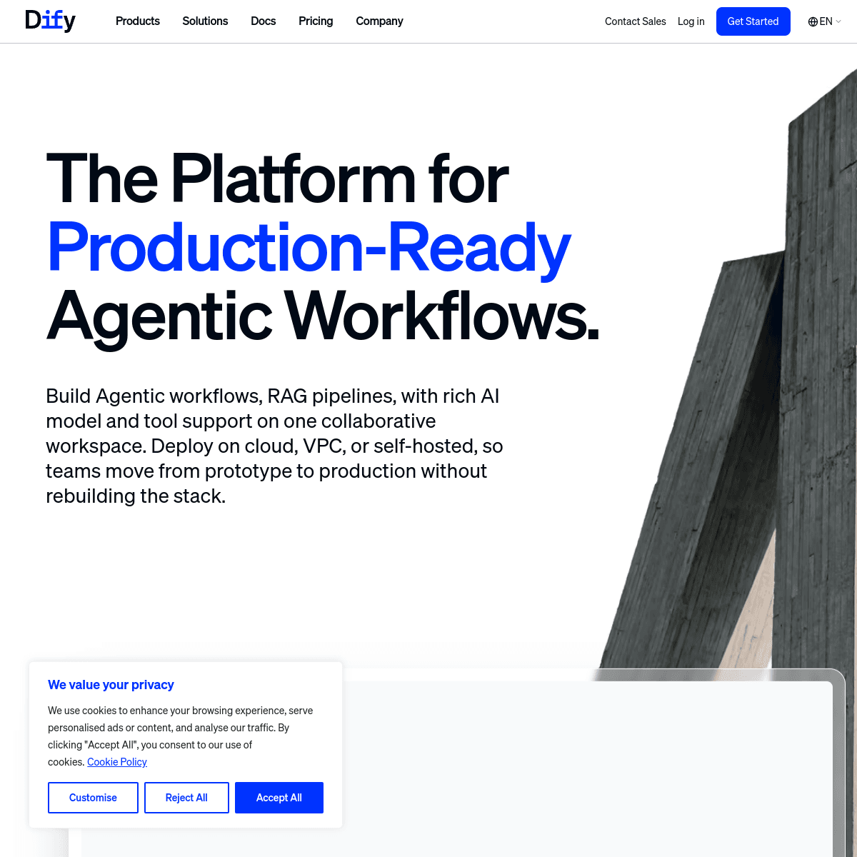 Dify 网站截图
