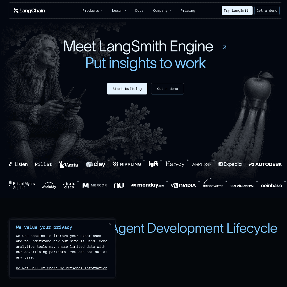 LangChain 网站截图